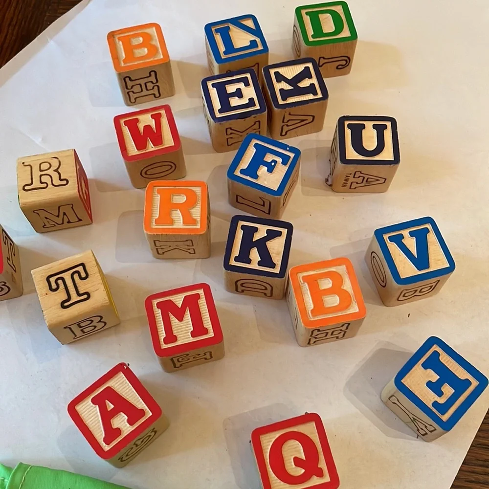 Belt bag and ABC blocks